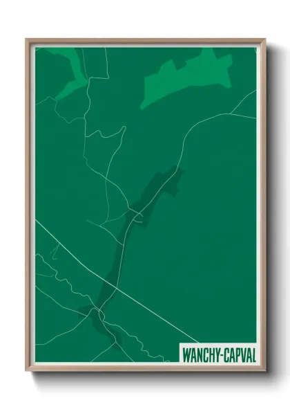 Une affiche de carte sur Wanchy-Capval