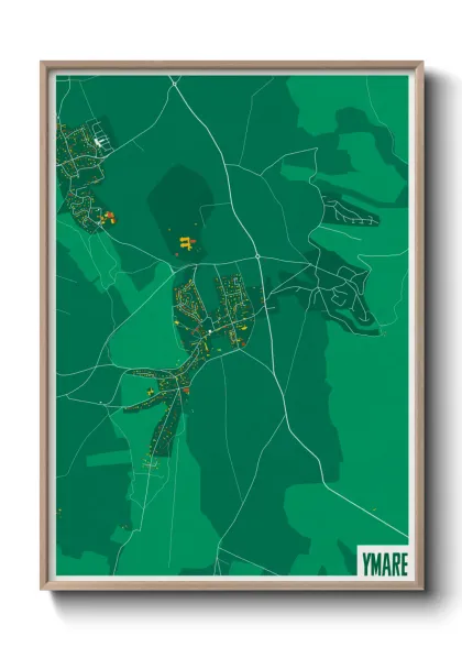 Une affiche de carte sur Ymare