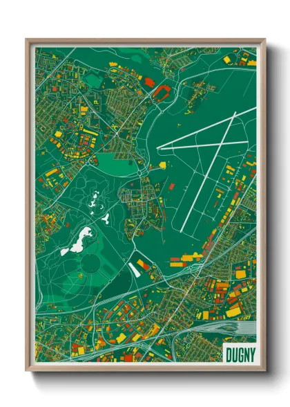 Une affiche de carte sur Dugny