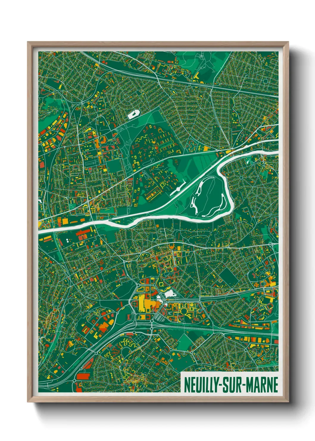 Un poster carteNeuilly-sur-Marne