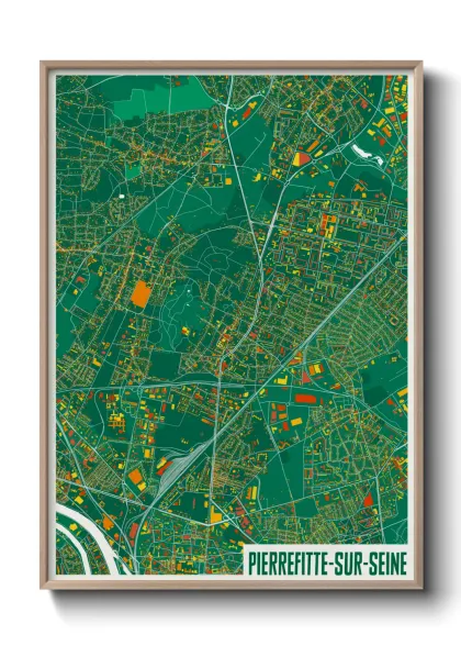 Une affiche de carte sur Pierrefitte-sur-Seine