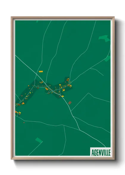 Une affiche de carte sur Agenville