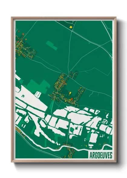 Une affiche de carte sur Argoeuves