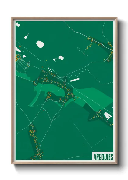 Une affiche de carte sur Argoules