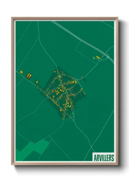 Une affiche de carte sur Arvillers