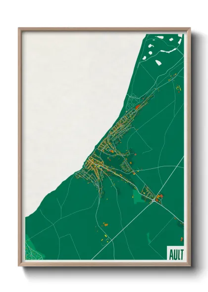 Une affiche de carte sur Ault