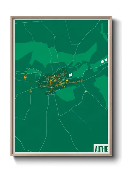 Une affiche de carte sur Authie