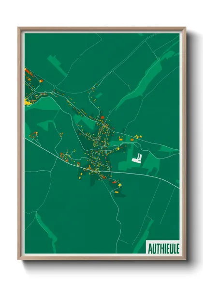 Une affiche de carte sur Authieule