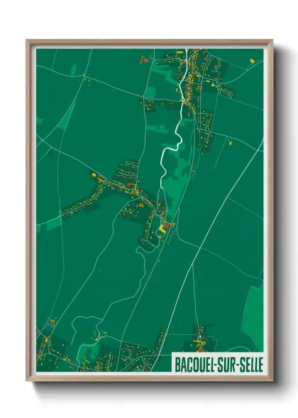 Une affiche de carte sur Bacouel-sur-Selle
