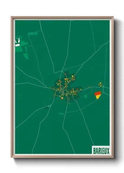 Une affiche de carte sur Barleux