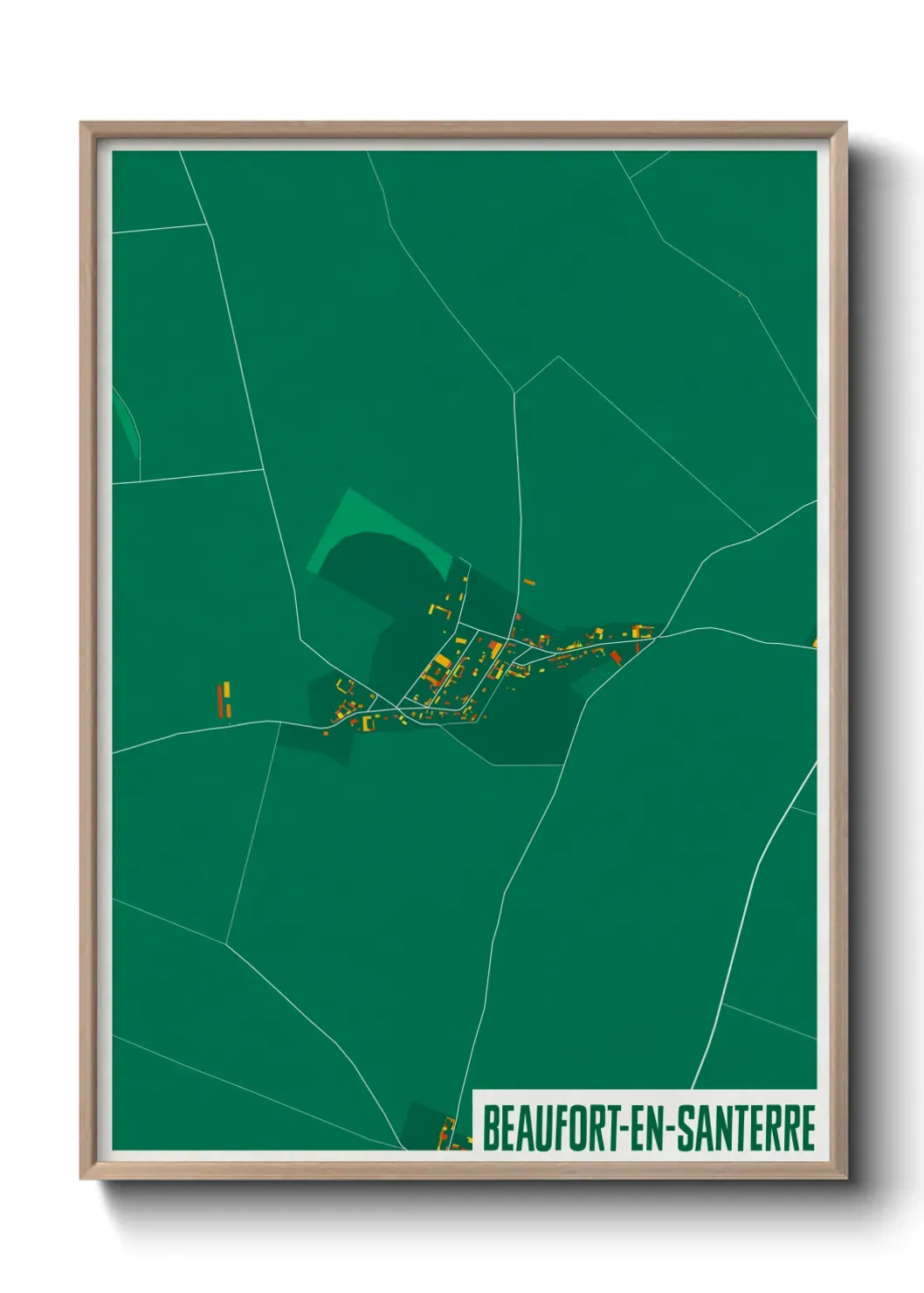 Un poster carteBeaufort-en-Santerre