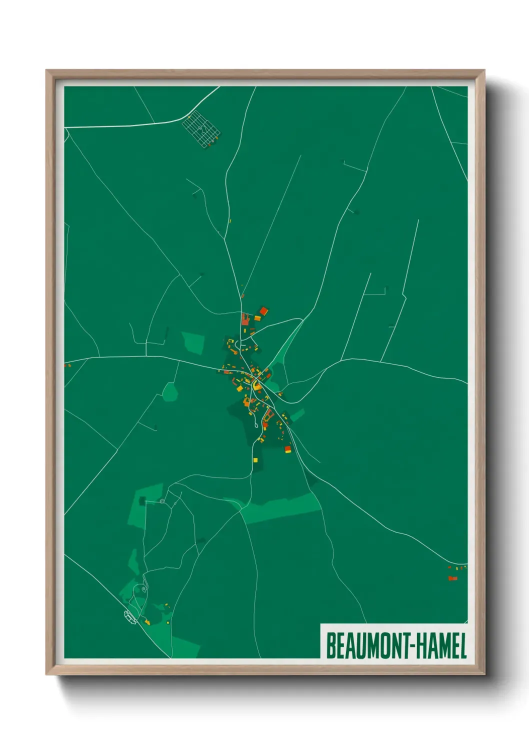 Un poster carte Beaumont-Hamel