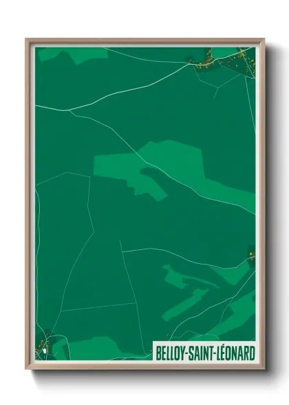 Une affiche de carte sur Belloy-Saint-Léonard