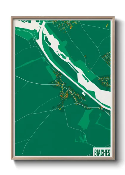 Une affiche de carte sur Biaches
