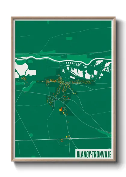 Une affiche de carte sur Blangy-Tronville