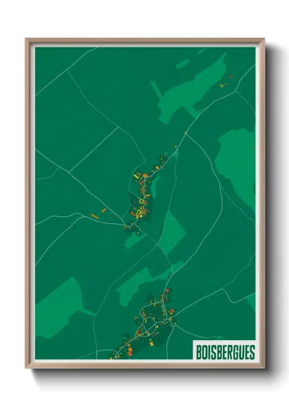 Une affiche de carte sur Boisbergues