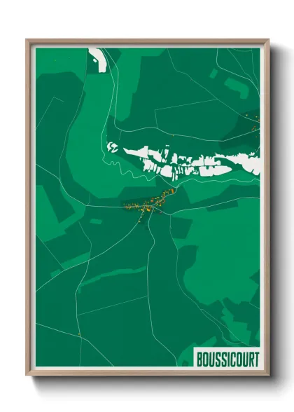 Une affiche de carte sur Boussicourt