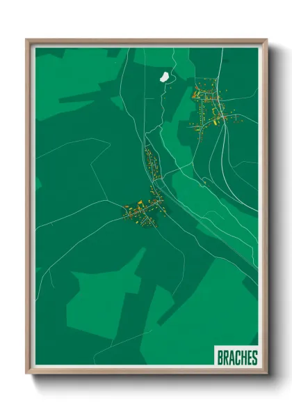 Une affiche de carte sur Braches