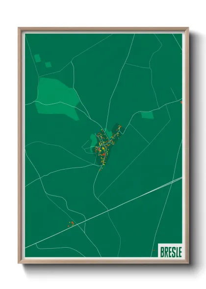 Une affiche de carte sur Bresle