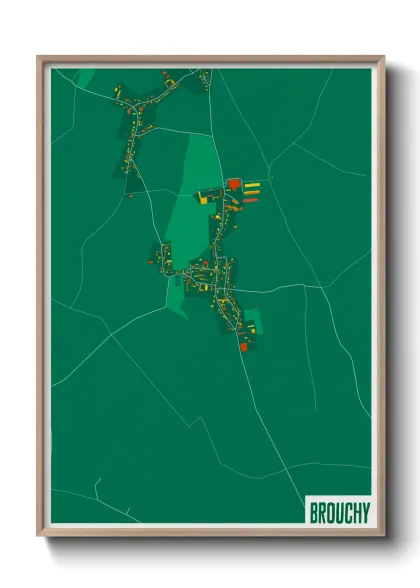 Une affiche de carte sur Brouchy