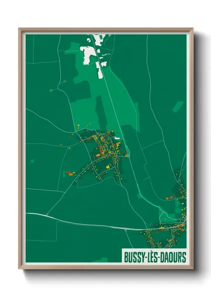 Une affiche de carte sur Bussy-lès-Daours