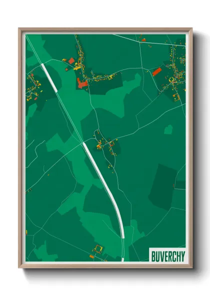 Une affiche de carte sur Buverchy