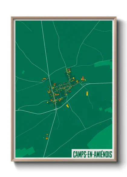 Une affiche de carte sur Camps-en-Amiénois