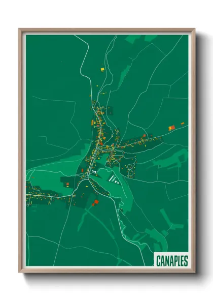 Une affiche de carte sur Canaples