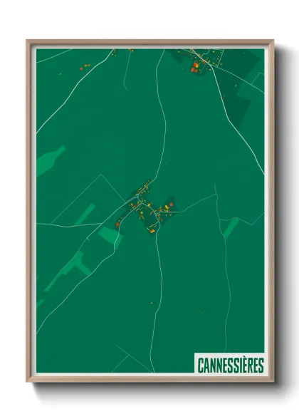 Une affiche de carte sur Cannessières