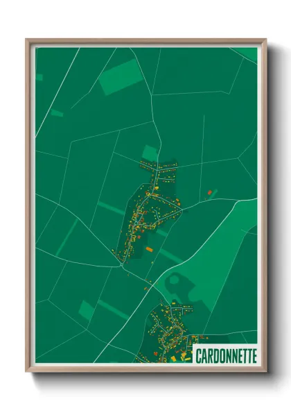 Une affiche de carte sur Cardonnette