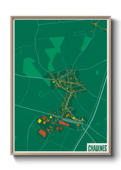 Une affiche de carte sur Chaulnes