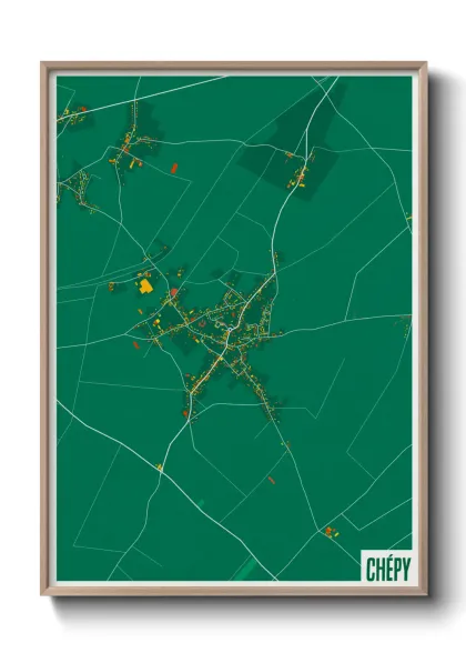 Une affiche de carte sur Chépy