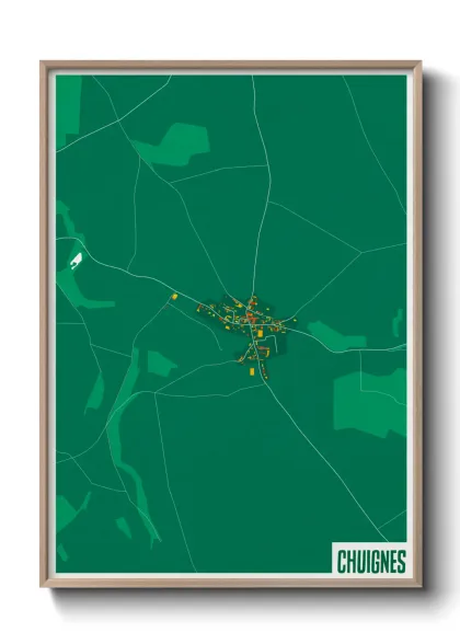 Une affiche de carte sur Chuignes