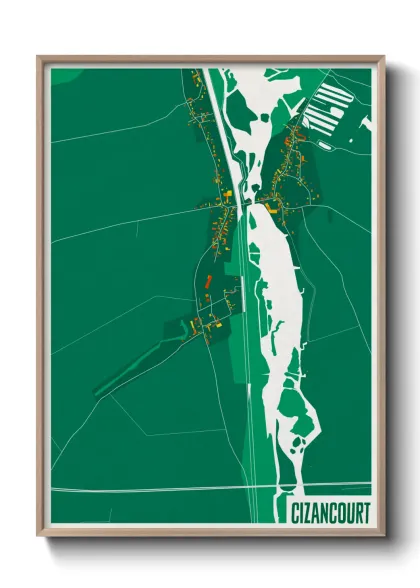 Une affiche de carte sur Cizancourt