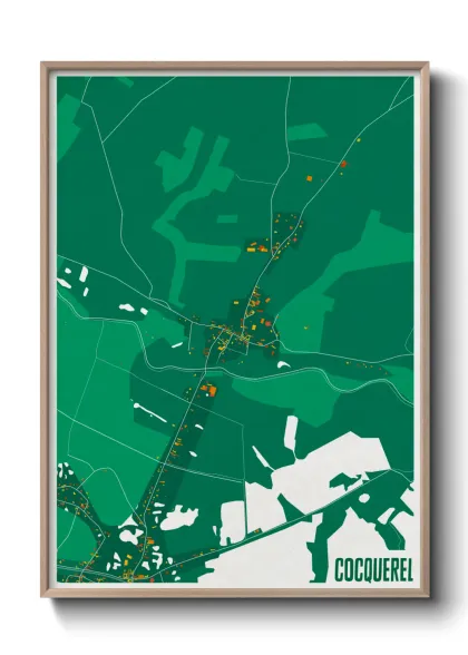 Une affiche de carte sur Cocquerel