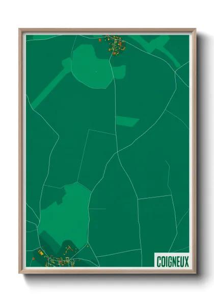 Une affiche de carte sur Coigneux