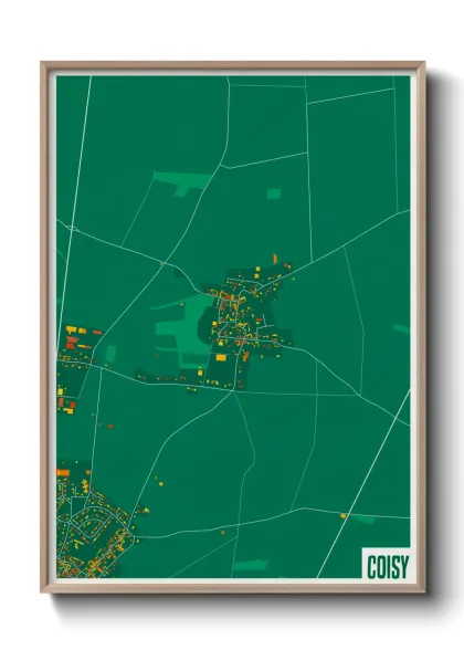 Une affiche de carte sur Coisy