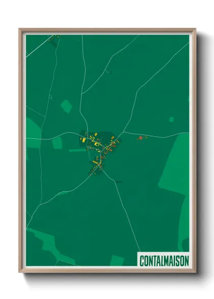 Une affiche de carte sur Contalmaison