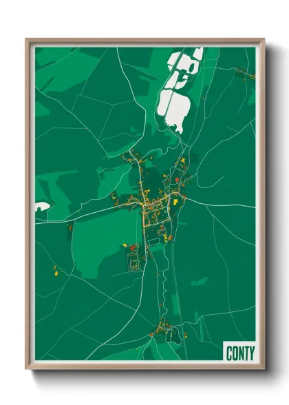 Une affiche de carte sur Conty