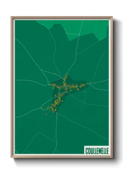Une affiche de carte sur Coullemelle