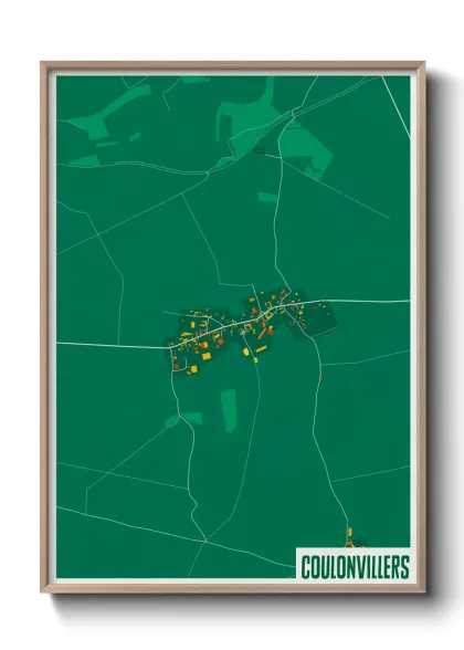 Une affiche de carte sur Coulonvillers