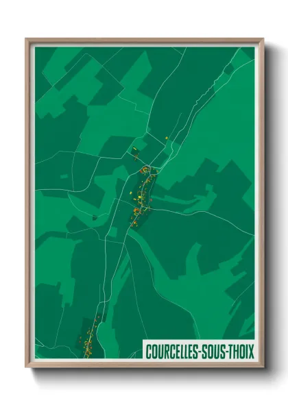 Une affiche de carte sur Courcelles-sous-Thoix