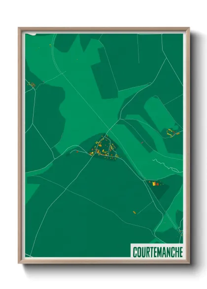 Une affiche de carte sur Courtemanche