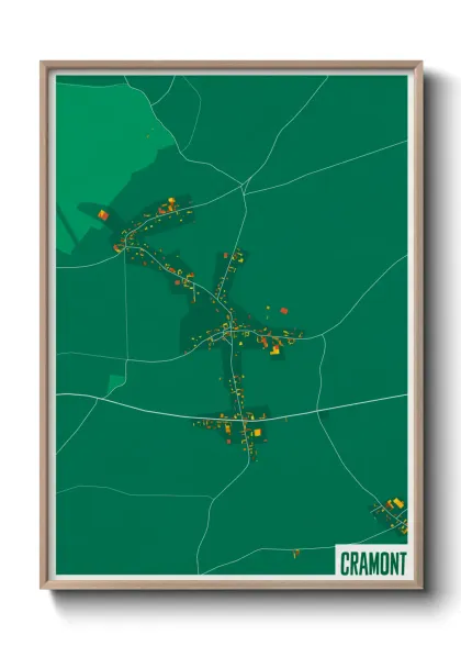 Une affiche de carte sur Cramont