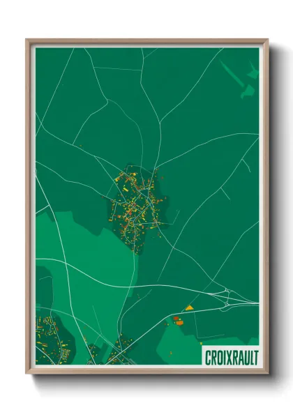 Une affiche de carte sur Croixrault