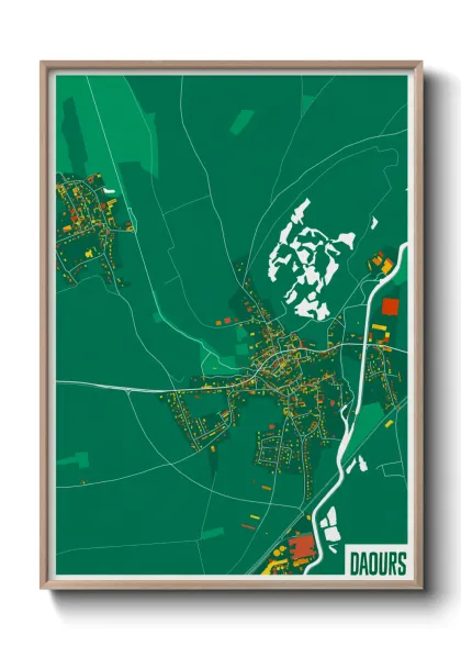 Une affiche de carte sur Daours