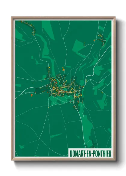 Une affiche de carte sur Domart-en-Ponthieu