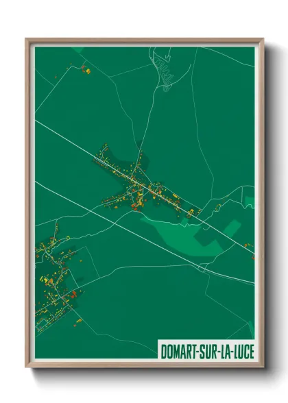 Une affiche de carte sur Domart-sur-la-Luce