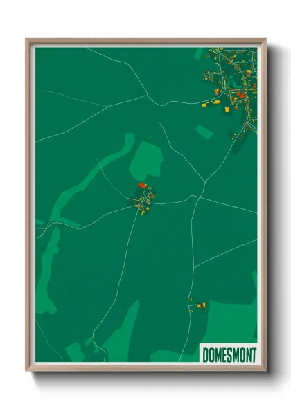 Une affiche de carte sur Domesmont