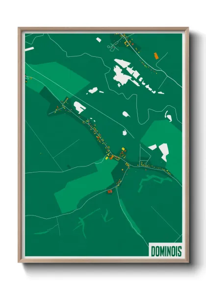 Une affiche de carte sur Dominois